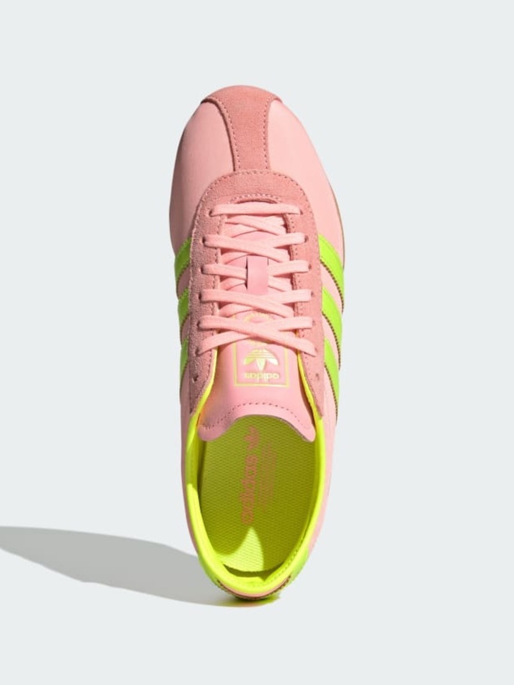 adidas Pink & Neon Green Low-Profile Samba-Inspired Sneaker - Picture 2 of 4